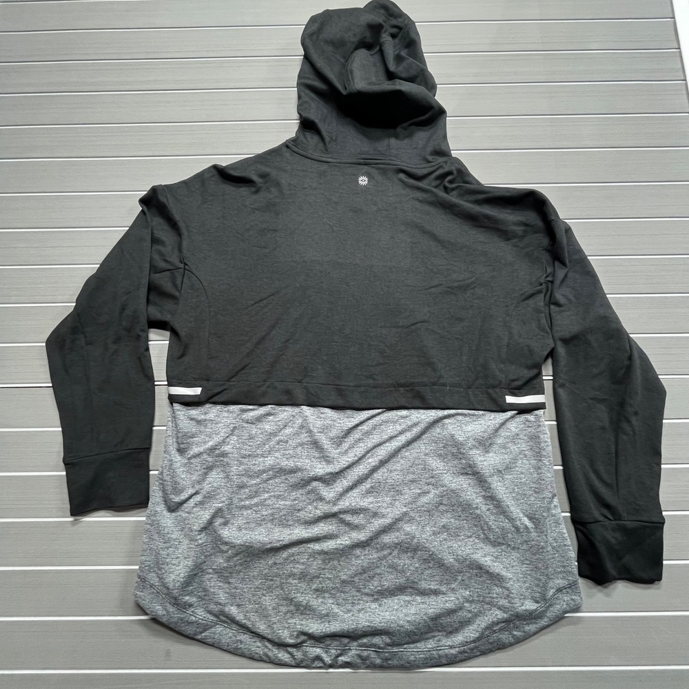 Serene Tangerine Black Heather Grey Colorblock Soft Pullover Hoodie XLarge - Picture 9 of 10